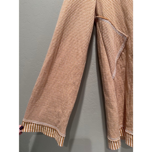 Anthropologie Maeve Striped Cowl Neck Mustard Tai Sweater Top Size XS - Picture 7 of 8